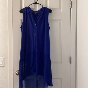 Adele and May blue blouse